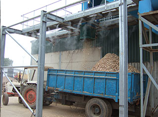 Renby Micronfog™ | Dust Suppression Fog Systems | Suppressing dust at a Recycling plant loading point